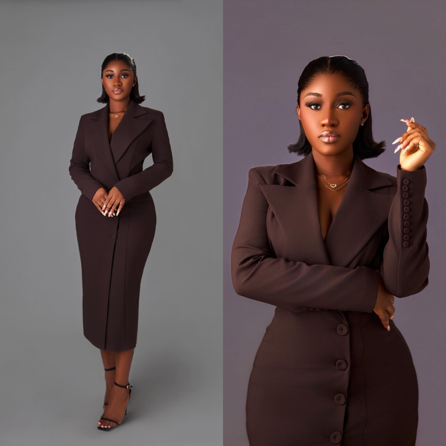 Photography Geometry - Plus Size Women Mermaid Blazer Dress
