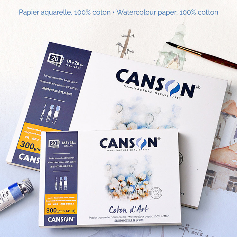 Photography Book - Square Watercolor Book Medium Coarse Grain