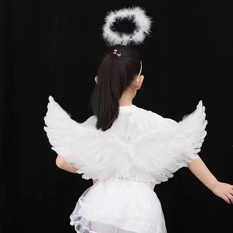 Angel Feather Wings + Headband - Photography Cheat Sheet ulasan dan harga