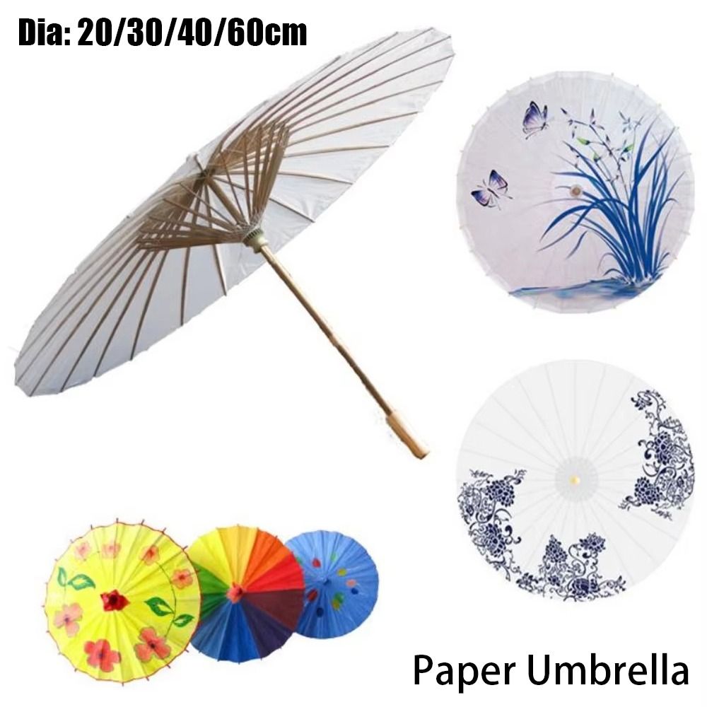 1Pcs Dia 20/30/40/60cm Paper U - Photography Umbrella ulasan dan harga