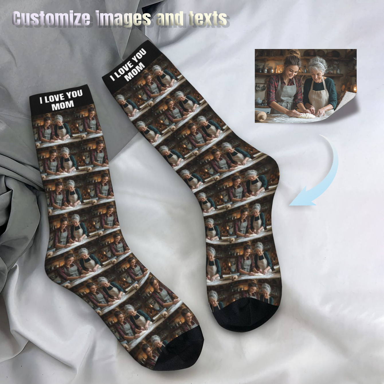 Customized photo socks  Unisex - Photographic Memory ulasan dan harga