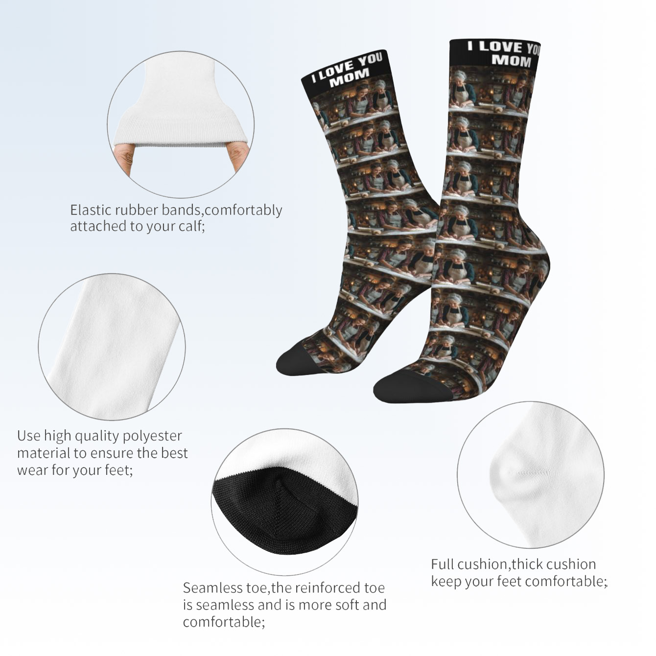Customized photo socks  Unisex - Photographic Memory ulasan dan harga