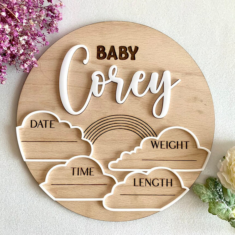 Custom Baby Name Announcement  - Photography Prompt ulasan dan harga