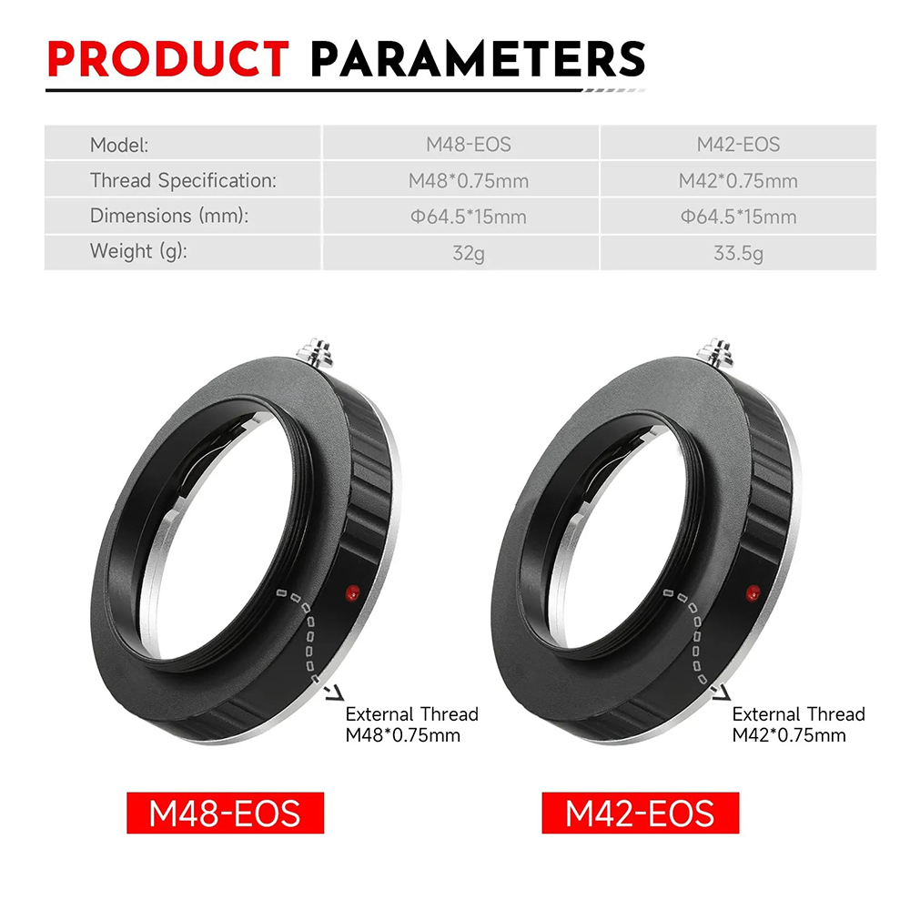 EYSDON M42/ M48 To EOS Camera  - Lens Adapter Ring ulasan dan harga