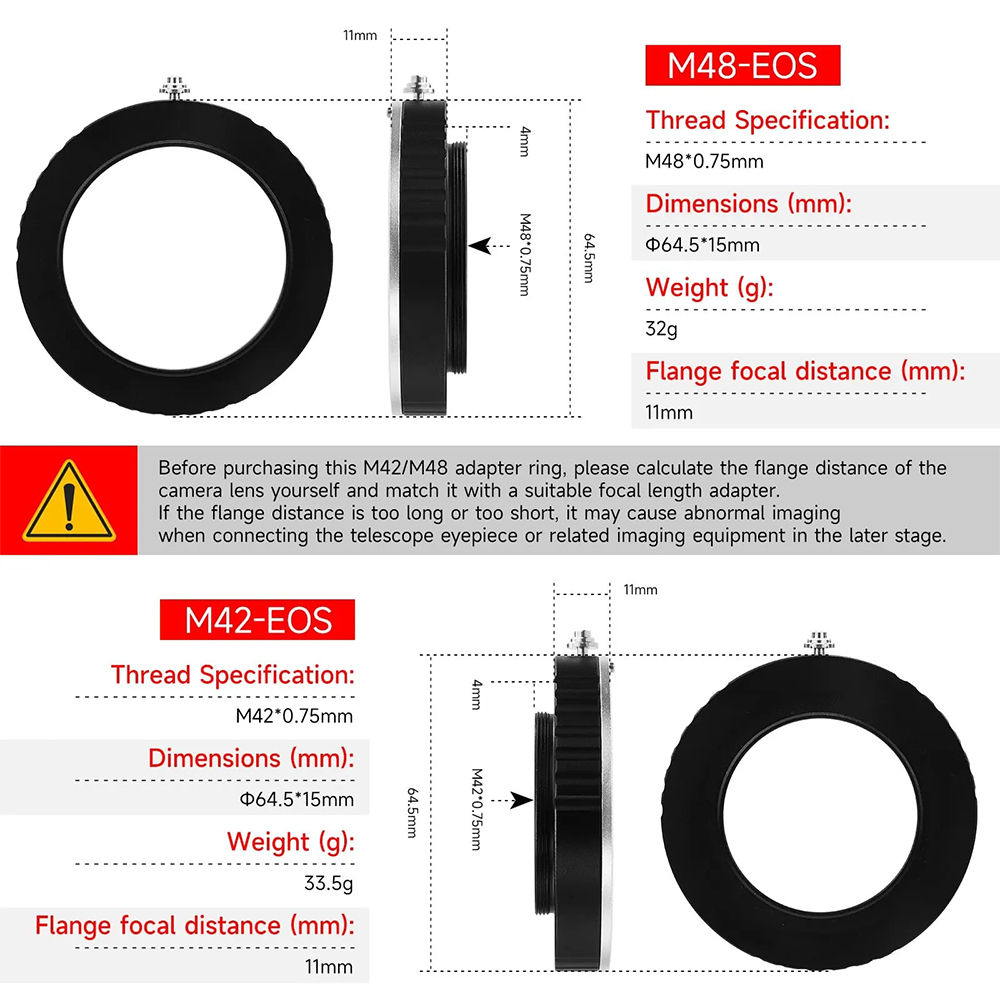EYSDON M42/ M48 To EOS Camera  - Lens Adapter Ring ulasan dan harga
