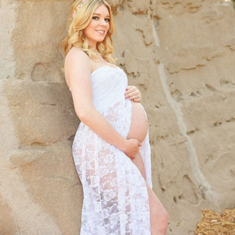 Long Maxi Gown Lace Maternity  - Photography Club ulasan dan harga