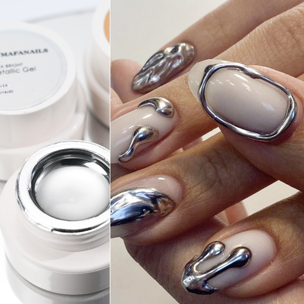 5ml Silver Gold Metallic Gel N - Photography Design ulasan dan harga