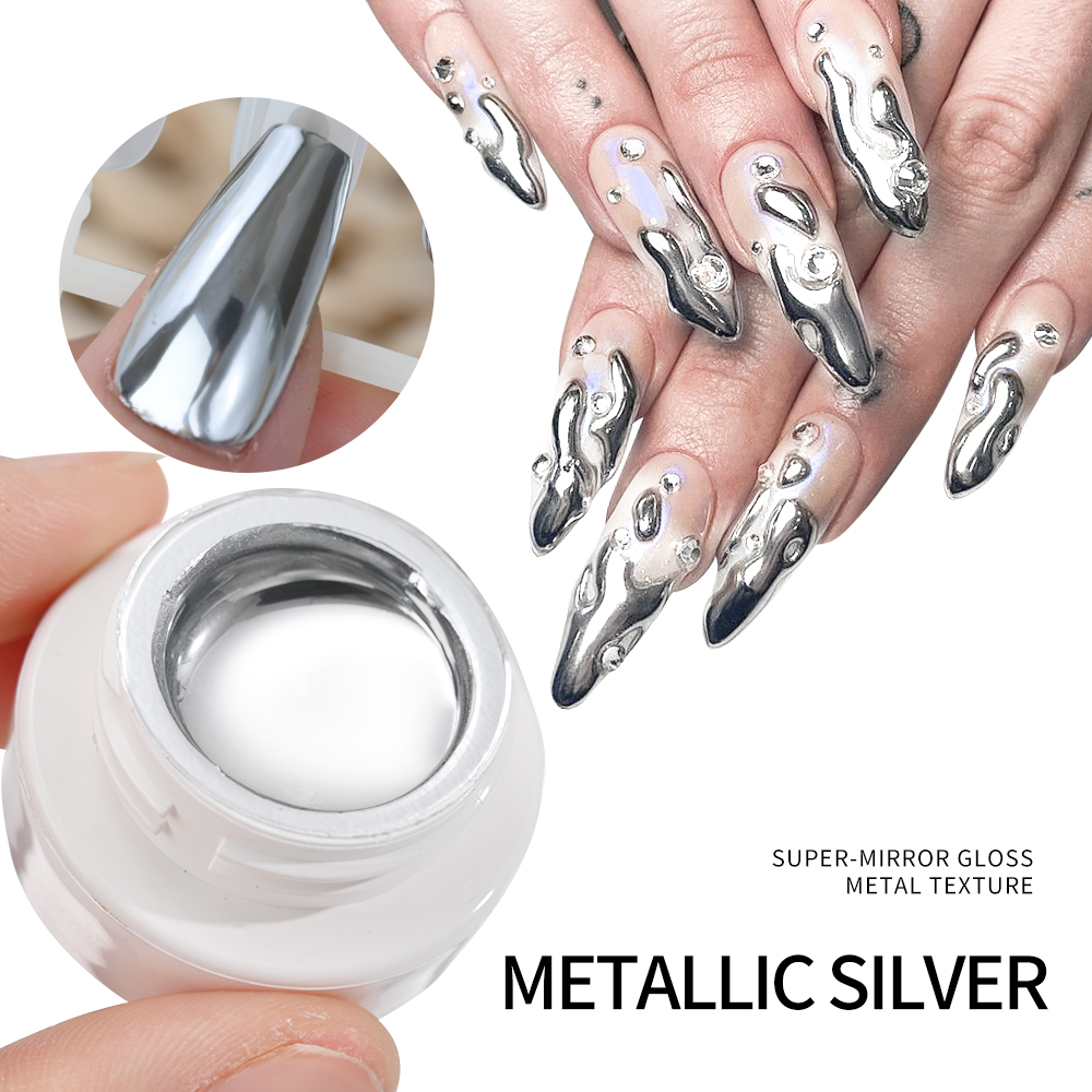 5ml Silver Gold Metallic Gel N - Photography Design ulasan dan harga