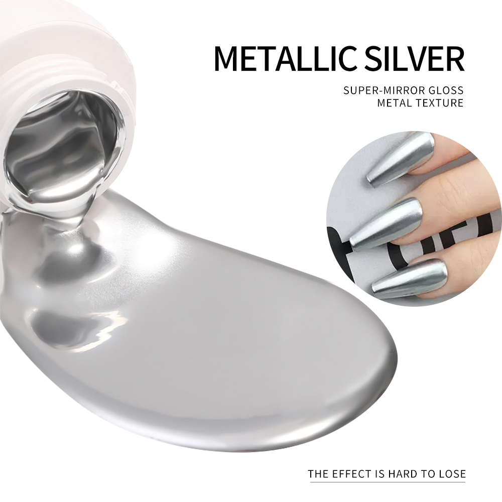 5ml Silver Gold Metallic Gel N - Photography Design ulasan dan harga