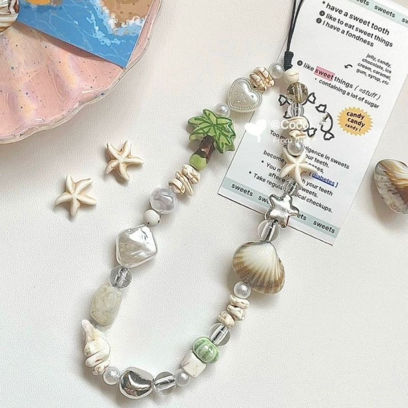 Summer Seashell Beaded Phone S - Camera Wrist Strap ulasan dan harga