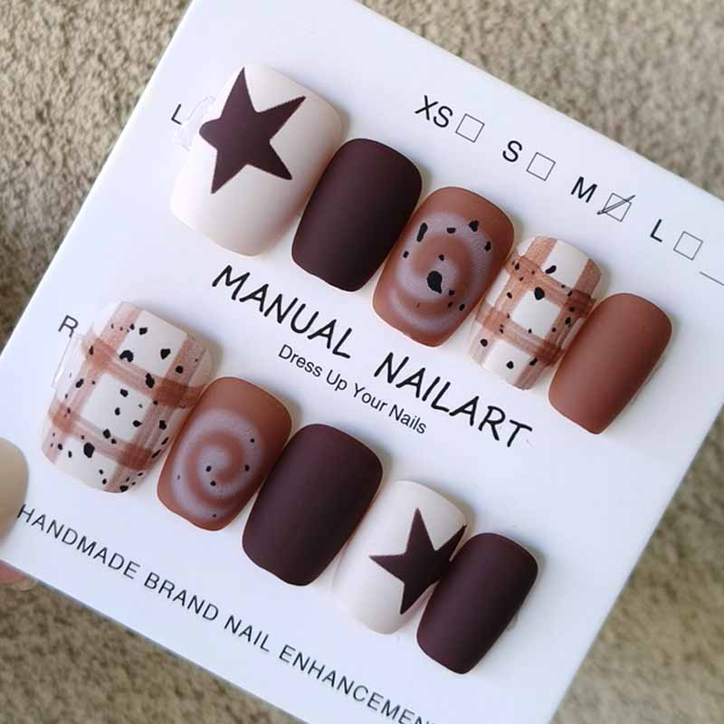 10Pcs Autumn and Winter Nail A - Photography Design ulasan dan harga